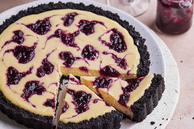 baked cheesecake tart